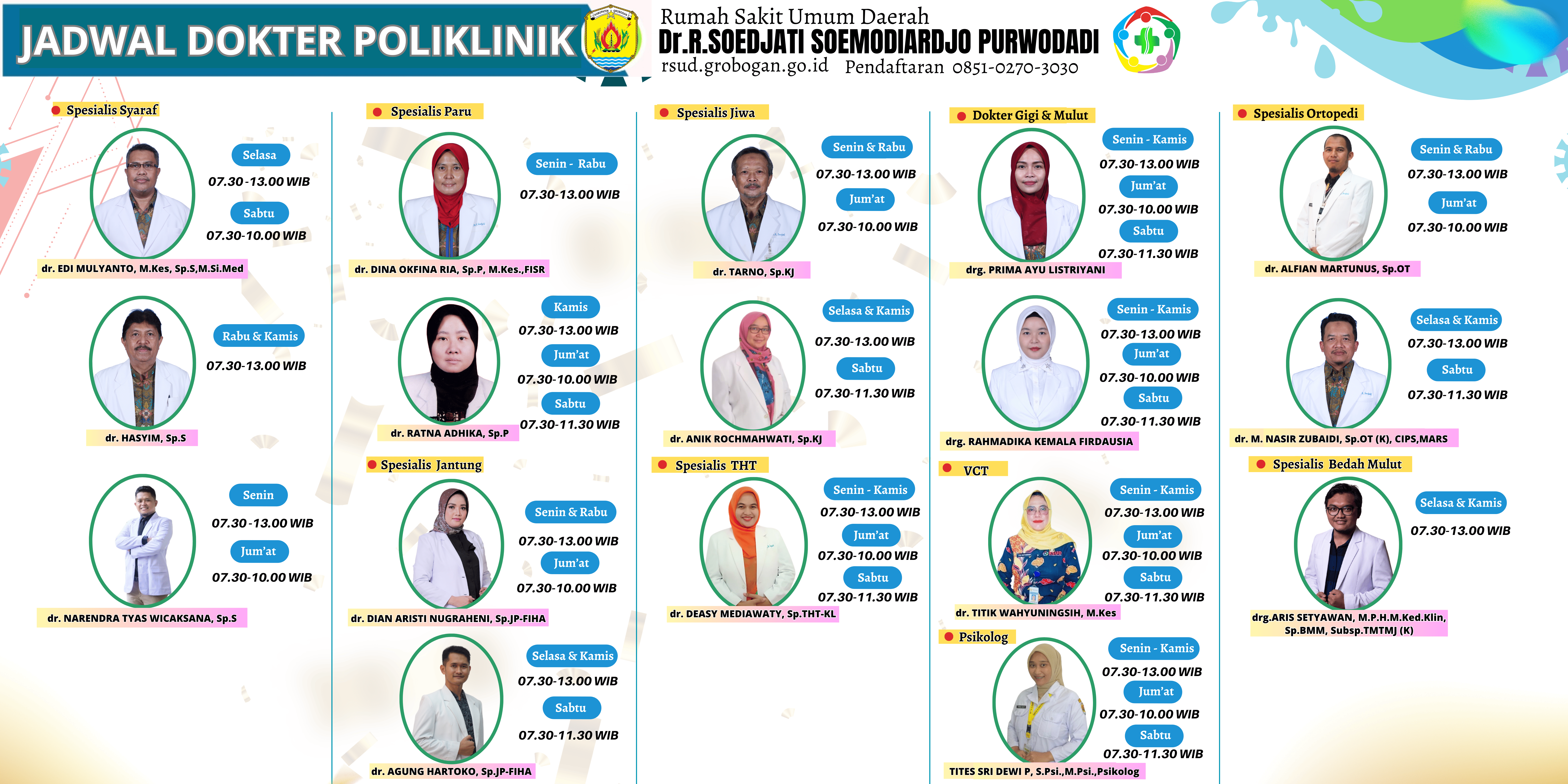 Jadwal Dokter Rsud Dr R Soedjati Soemodiardjo Kabupaten Grobogan